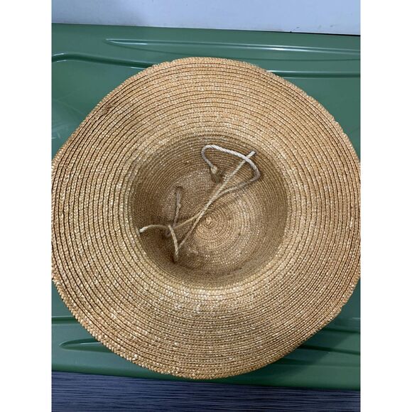 Straw Sun Hat With Ties - Picture 4 of 5
